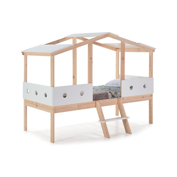 Valge tõstetud lastevoodi 90 x 190 cm Compte - Marckeric-image-2