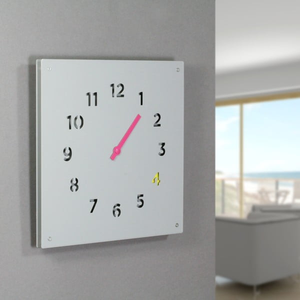Nástěnné hodiny Wall Clock, šedé