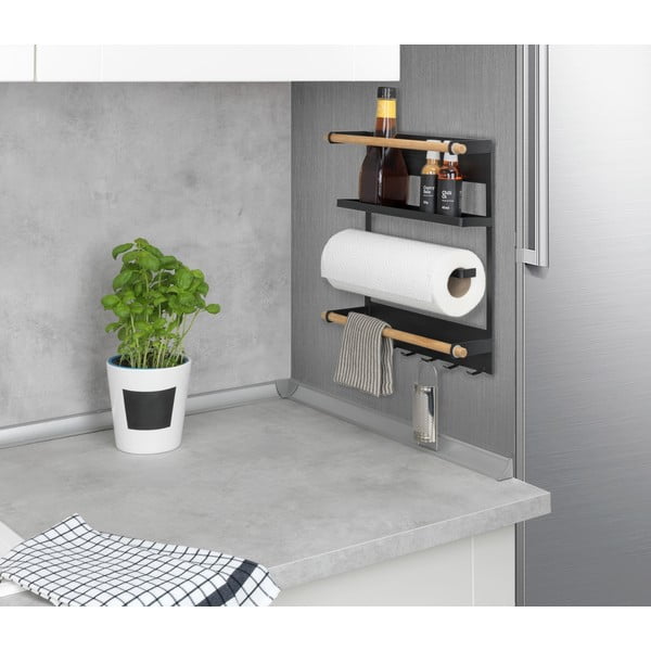 Musta värvi köögi korraldaja seinale Magna - Wenko-image-2