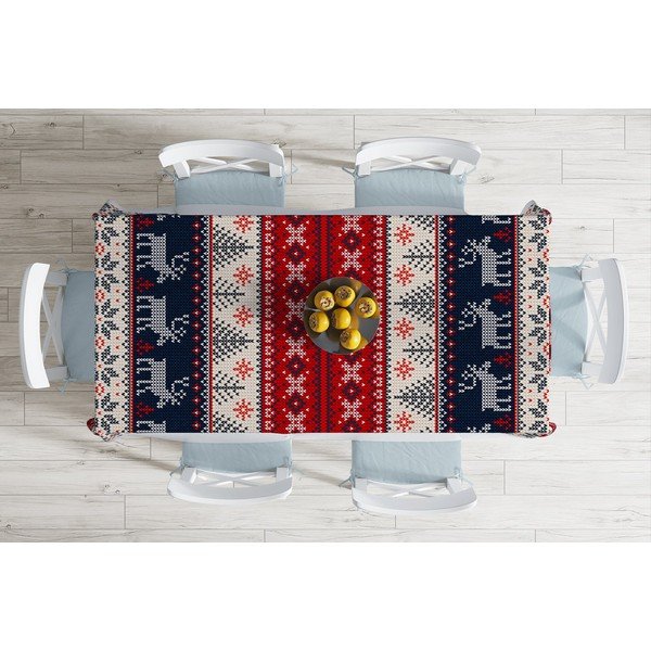 Jõululaudlina puuvillase seguga Sinine , 140 x 180 cm Nordic - Minimalist Cushion Covers-image-1