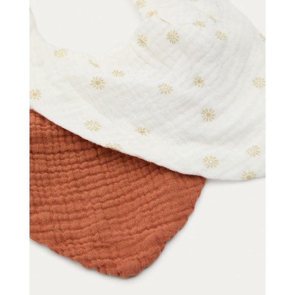 Kreemid/terrakottapunased puuvillased põlled 2tk komplektis Olna - Kave Home-image-3