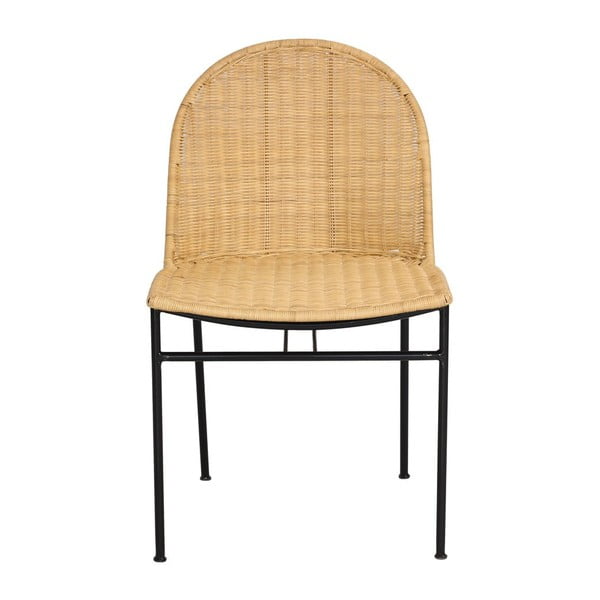 Komplekt 4 rotangist söögitooli Sofia ja must laud Marienlis - Bonami Essentials-image-3