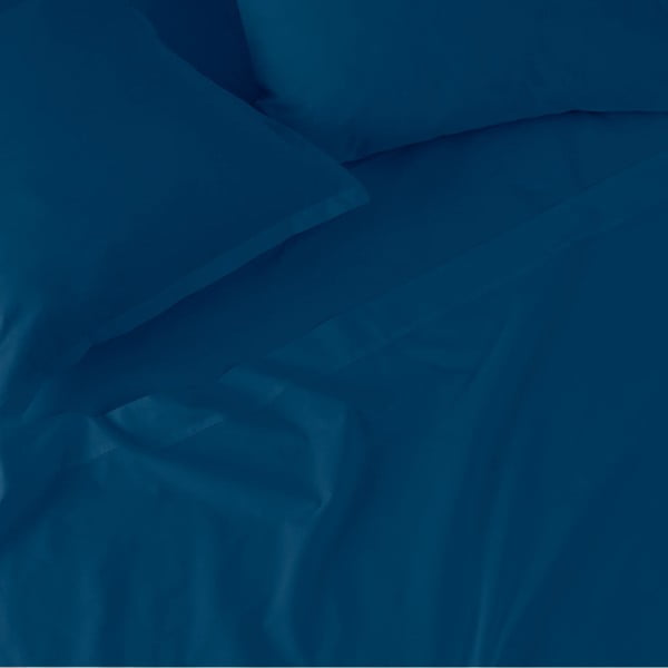 Tumesinine puhtast puuvillast elastne lina , 90 x 200 cm Basic - Happy Friday Basic-image-2