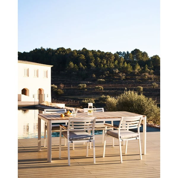 Alumiiniumist söögilaud 90x163 cm Bona - Kave Home-image-1