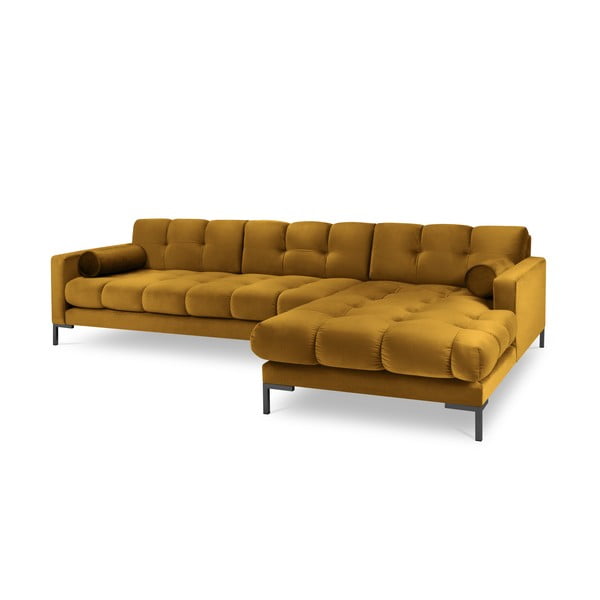 Kollane sametne nurgadiivan , paremas nurgas Bali - Cosmopolitan Design-image-2