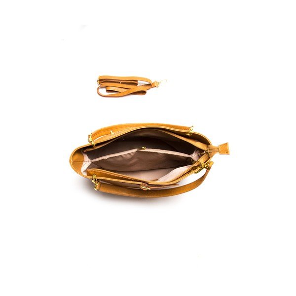 Kabelka Zipper Cognac-image-3