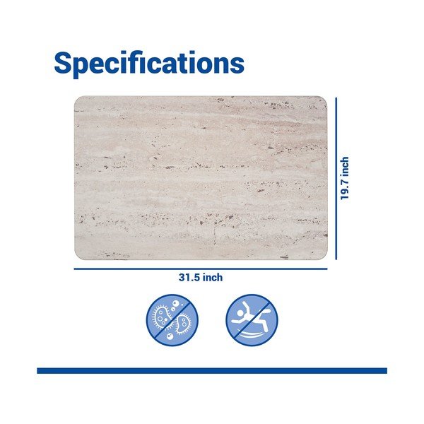 Helepruun diatomiitmullast vannimatt 50x80 cm Puna - Wenko-image-4
