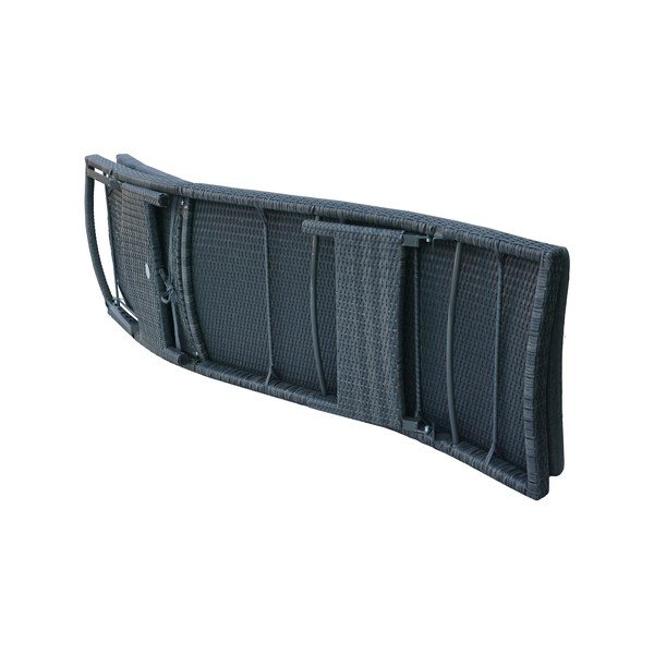 Tumehall kunstrotangist aiamööbli lamamistool Charlotte - Rojaplast-image-3