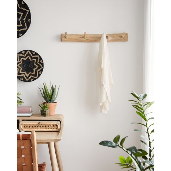 Tiikpuidust seinariiul 63 cm Gaillech - Kave Home-image-1