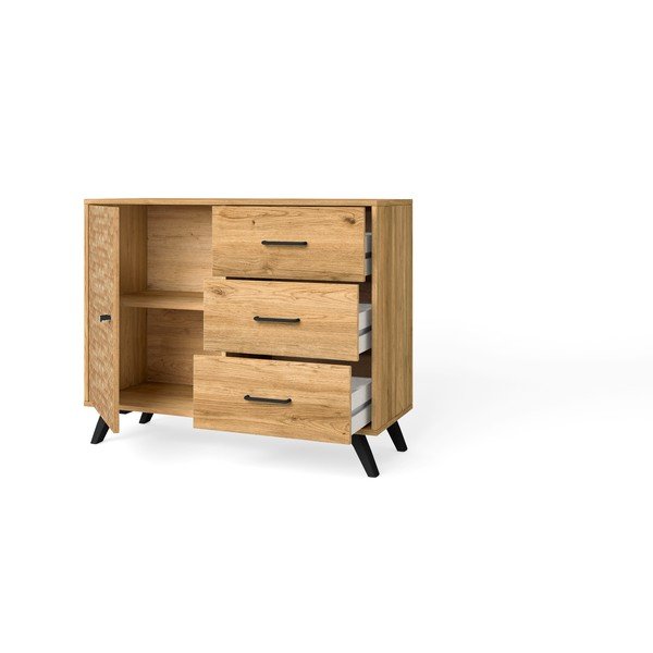 Madal kapp naturaalsest tammepuust 92x81 cm Malaca - Marckeric-image-4