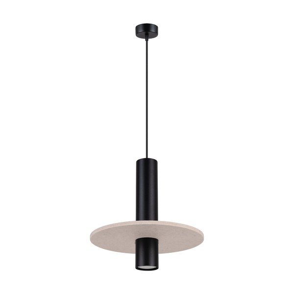 Must/beež metallist ripplamp ø 30 cm Olisa - Sollux