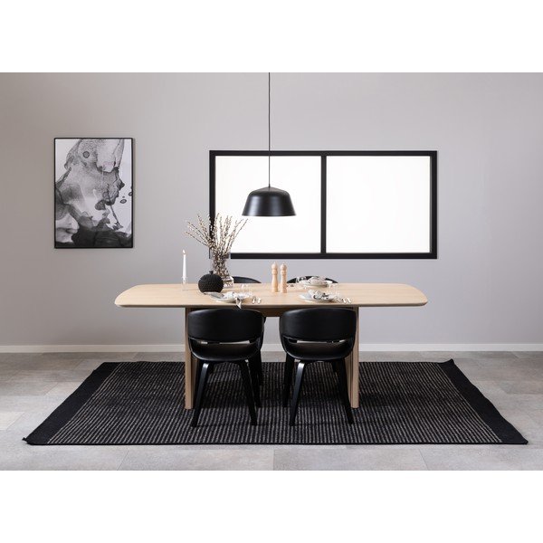 Valge tammedekooriga söögilaud 105x220 cm Christo - Actona-image-1