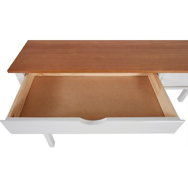 Valge ja pruun töölaud , pikkus 140 cm Gava - Støraa-image-4