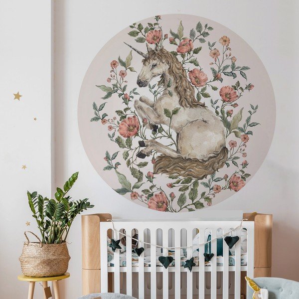 Laste seinakleebis , ø 150 cm Unicorn in a Circle - Dekornik-image-1