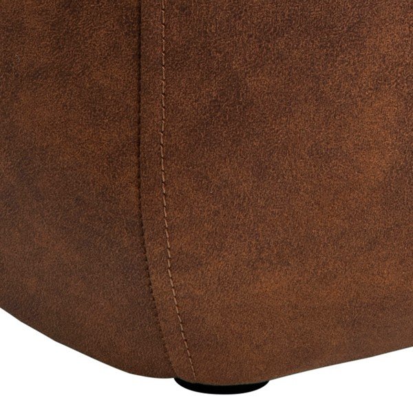 Koňakově hnědý puf z imitace kůže Actona Mie, 40 x 40 cm-image-3