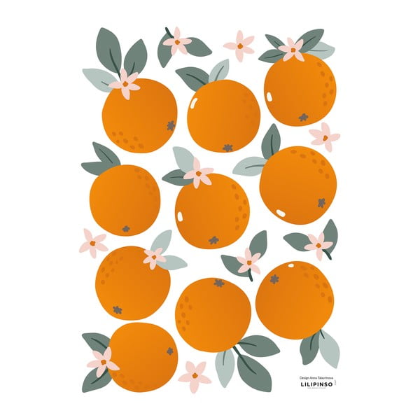 Laste kleebised 10tk komplektis 30x42 cm Oranges - Lilipinso