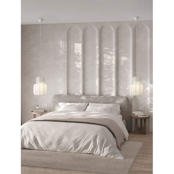 Mattvalge kangast ripplamp ø 28 cm Delina - Nova Luce-image-1