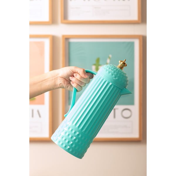 Türkiissinine termospudel 920 ml Crown – PT LIVING-image-1