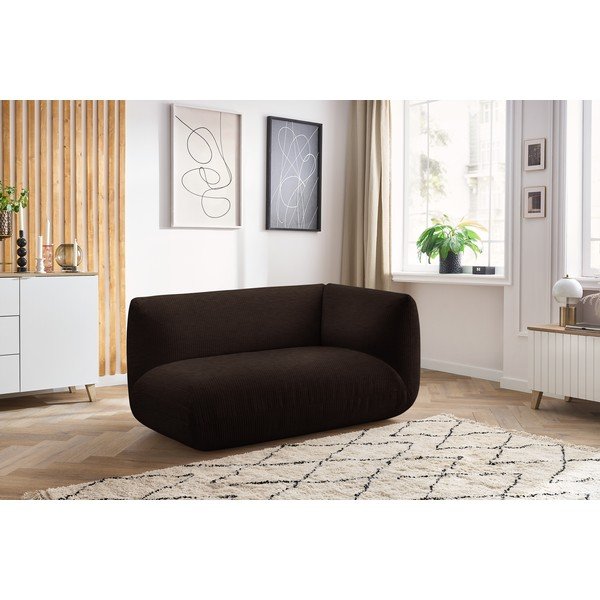 Tumepruun velvetist diivanimoodul (parem nurk) Lecomte - Bobochic Paris-image-1