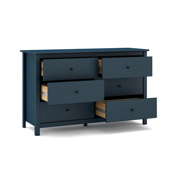 Tumesinine madal kapp männipuidust 130x80 cm Misti - Marckeric-image-1