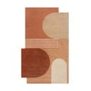 Terrakottapunane käsitsi kootud villane vaip 150x240 cm Lozenge Terracotta - Flair Rugs