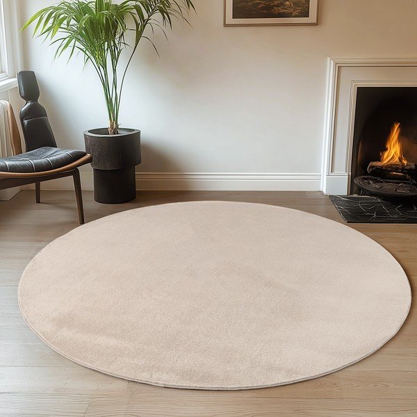 Kreemikas pestav ümmargune vaip ø 80 cm Joy - Ayyildiz Carpets-image-1