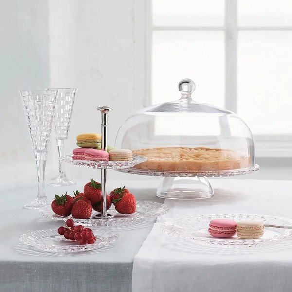 Kahekordne kristallklaasist serveerimisalus Nachtmann Bossa Nova, ⌀ 23 cm-image-2