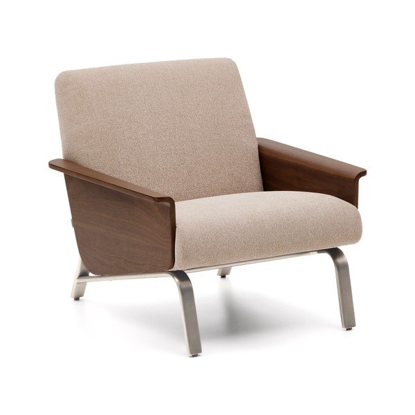 Helepruun šenillist tugitool Amsen - Kave Home