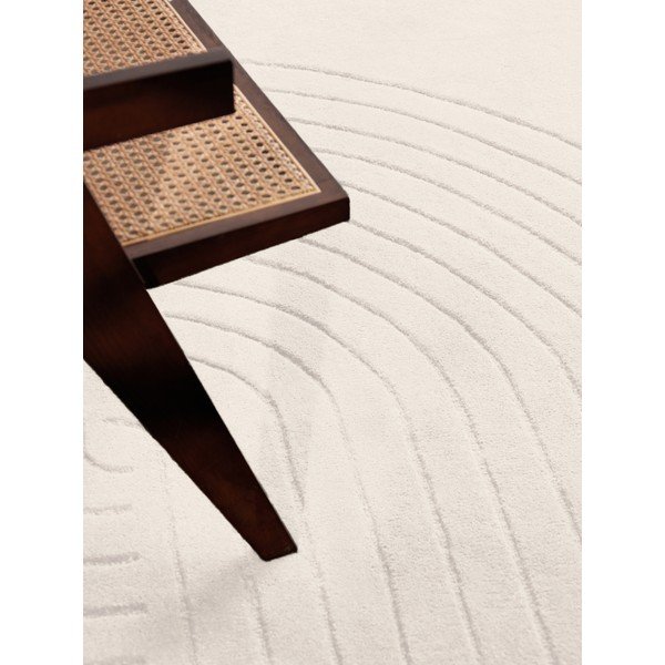 Kreemikas käsitsi kootud villane vaip 80x150 cm Arcura - Vikosa-image-2