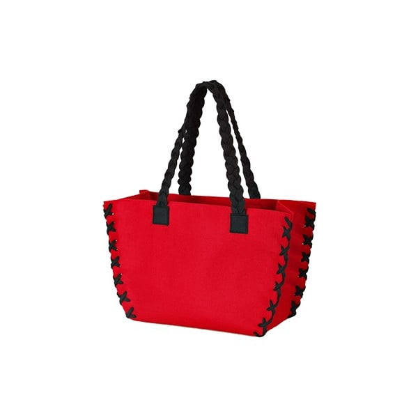 Menší plstěná taška, červená