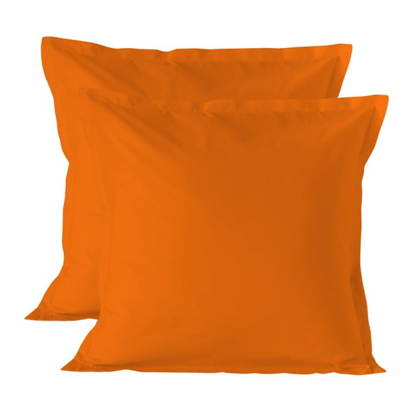 Sada 2 oranžových povlaků na polštář HF Living Basic, 60 x 60 cm