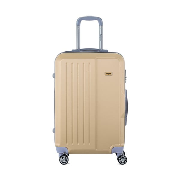 Cestovní kufr na kolečkách v barvě šampaň s kódovým zámkem SINEQUANONE Chandler, 70 l