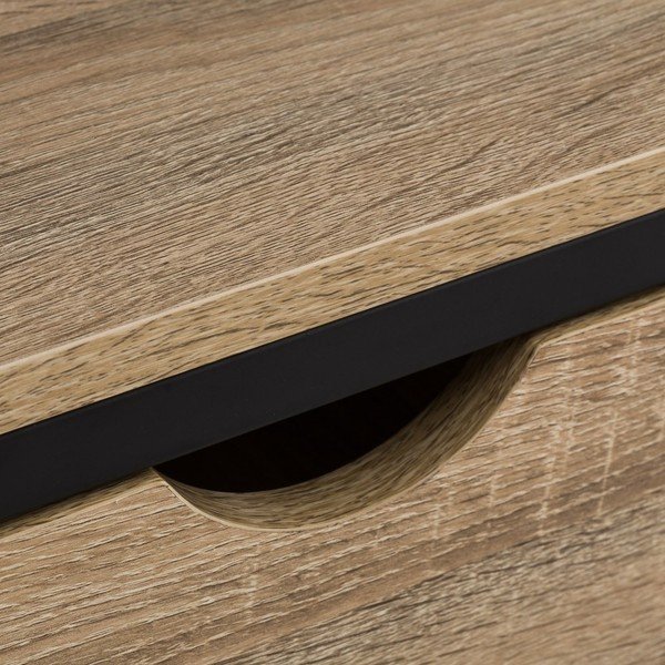 Must naturaalne raamaturiiul tammepuust 60x180 cm Urban - Casa Selección-image-1