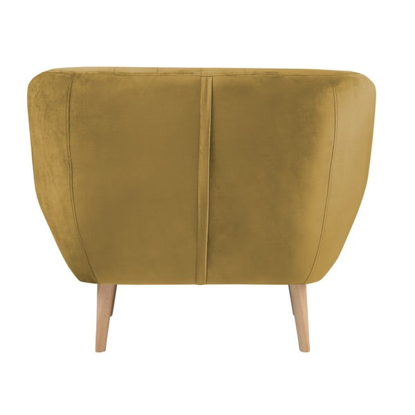 Hořčicově žluté křeslo Mazzini Sofas Benito-image-1