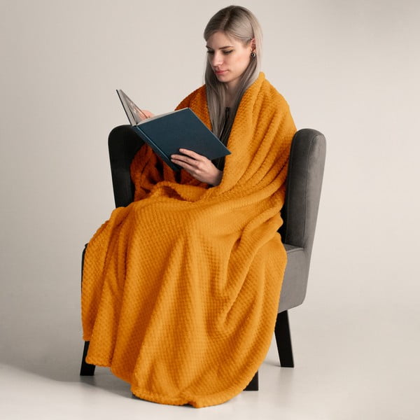 Oranž mikrokiust tekk , 170 x 210 cm Henry - DecoKing-image-1