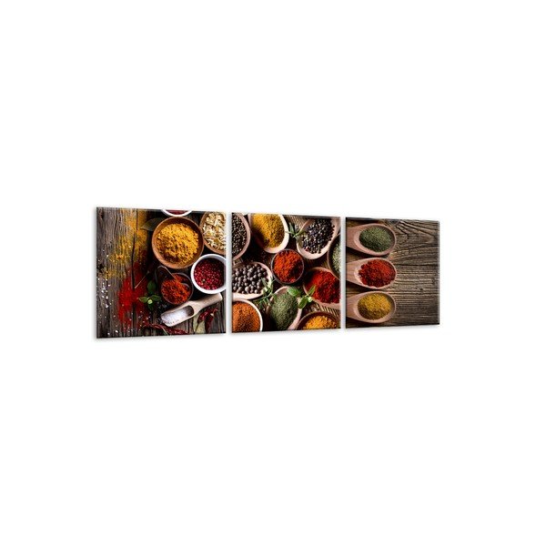 Sada 3 obrazů Styler Glasspik Set Spices Tres-image-1