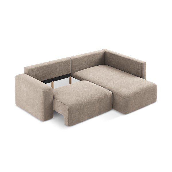 Beež šenilldiivanvoodi/panipaigaga nurgadiivan (parempoolne/L-kujuline) Kona - Makamii-image-4