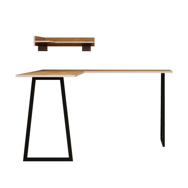 Set police a rohového pracovního stolu Tarly, výška 75 cm-image-2