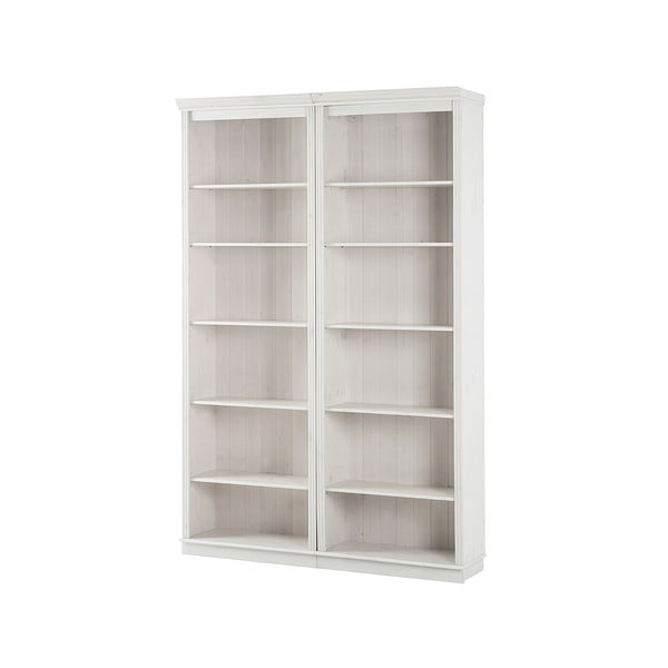 Valge männipuidust raamaturiiul 148x223 cm Anita - Støraa-image-2