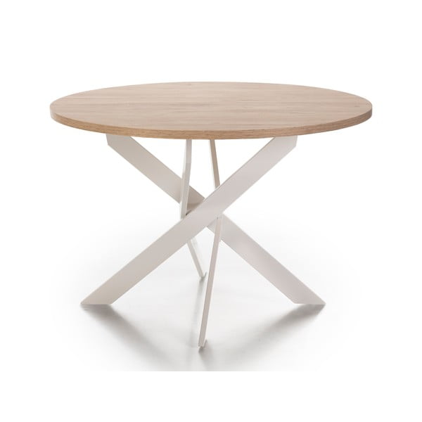 Ümmargune tammespoonist pinnaga söögilaud ø 120 cm Ther - Marckeric-image-2