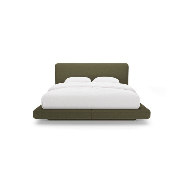 Roheline polsterdatud kaheinimesevoodi 140x200 cm Linea - Micadoni-image-3