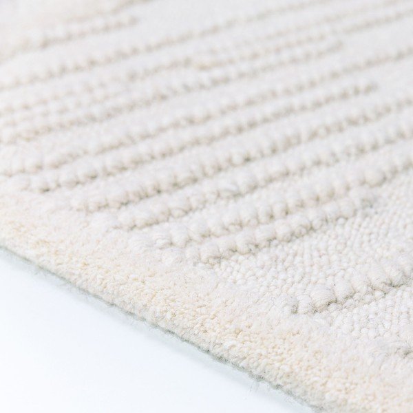 Valge käsitsi kootud villasegu vaip 200x300 cm Sculptured Blocks - Flair Rugs-image-3