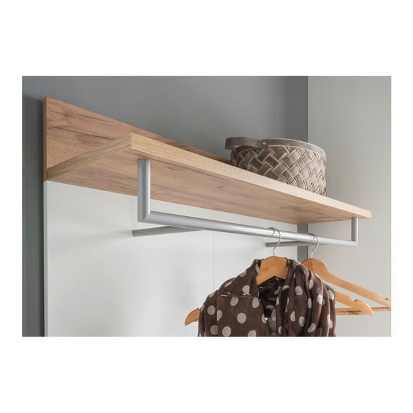 Valge/puiduvärvi tammespooniga seinanagi 96x147x29 cm Topix – Germania-image-3