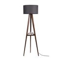 Must-pruun põrandavalgusti tekstiilist varjuga (kõrgus 154 cm) Sehbalı Tripod - Opviq lights