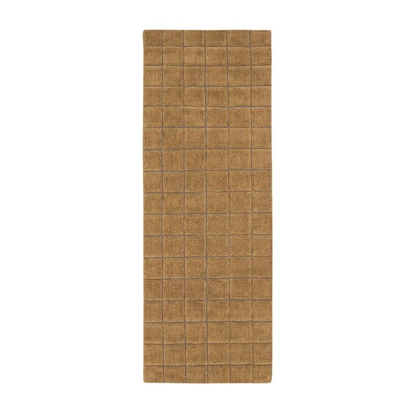 Ookerkollane villane vaip 80x230 cm Mosaic Ochre – Lorena Canals