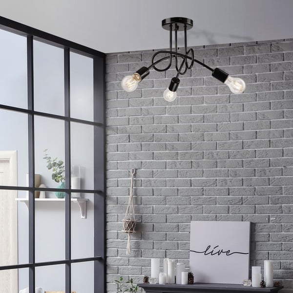 Must laevalgusti ilma lambivarjuta 36x36 cm Camilla - LAMKUR-image-1