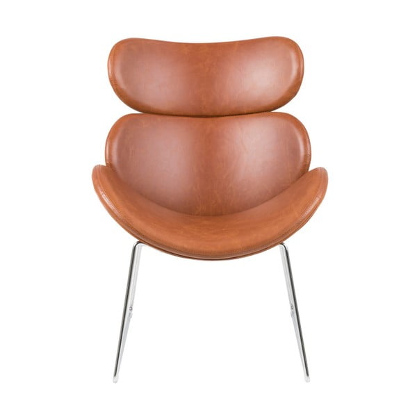 Pruun kunstnahast tugitool Cazar - Actona-image-2