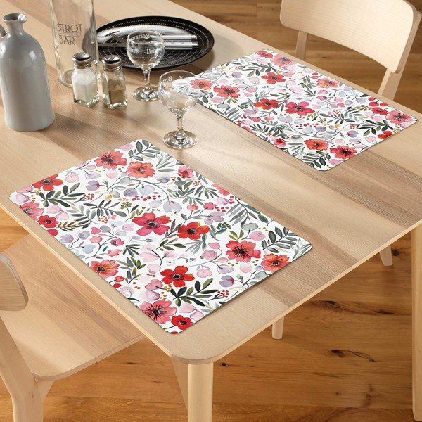 Plastmassist lauamatt 44x28,5 cm Jolie Fleur - douceur d'intérieur-image-1
