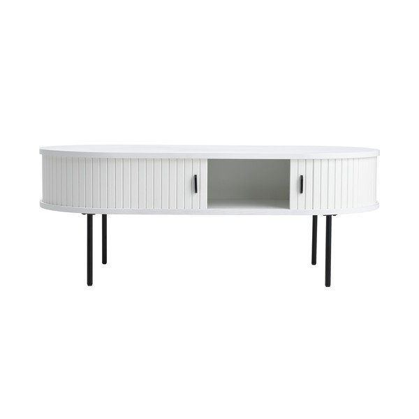 Valge tammespoonist diivanilaud 60x120 cm Nola - Unique Furniture-image-2