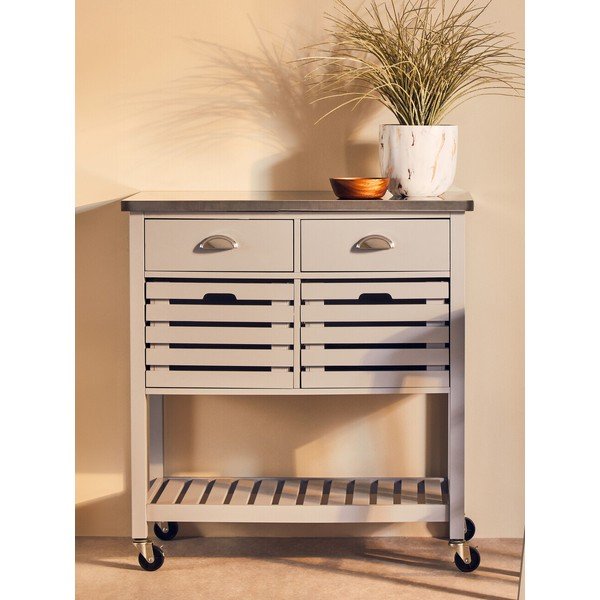 Serveerimislaud ratastel 46x86 cm Frankfurt - Premier Housewares-image-1